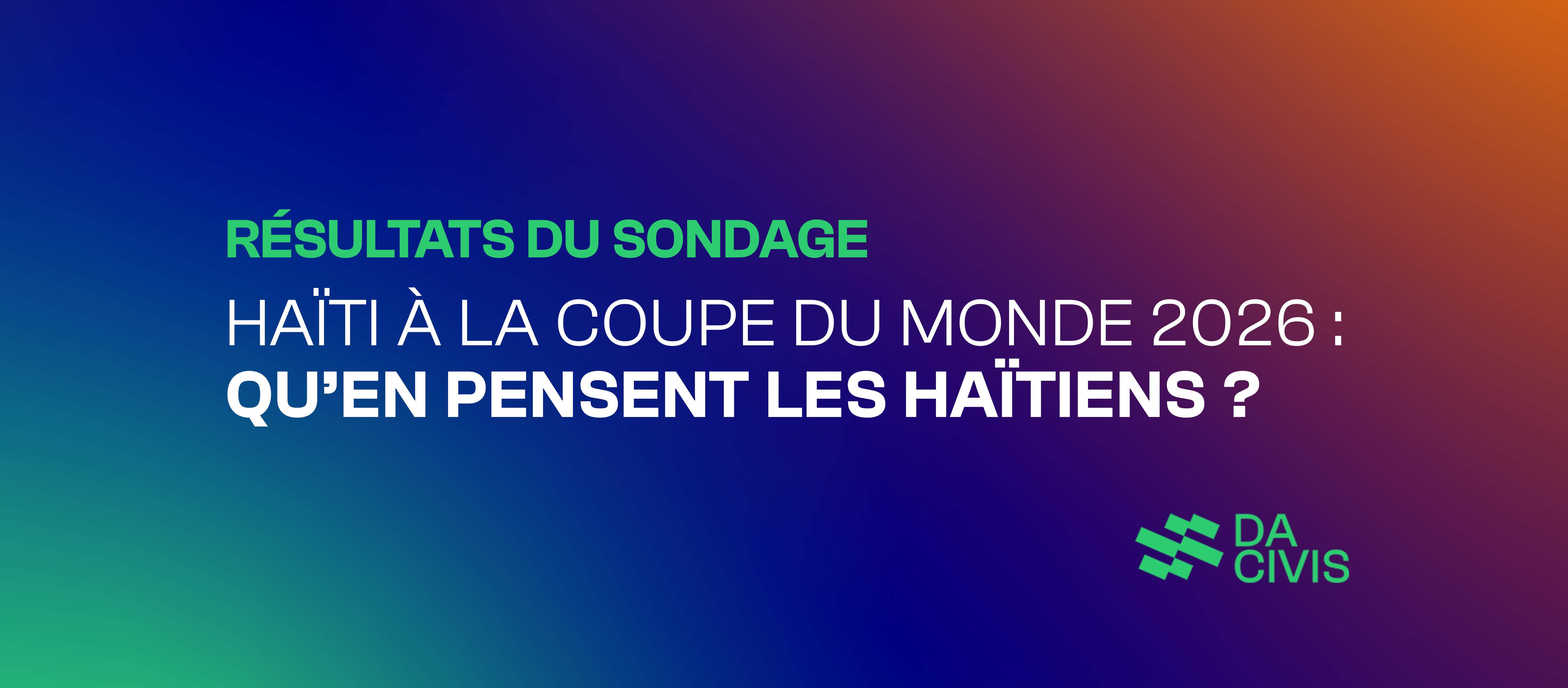 Coupe du Monde 2026 : huit répondants sur dix jugent positivement la participation d'Haïti